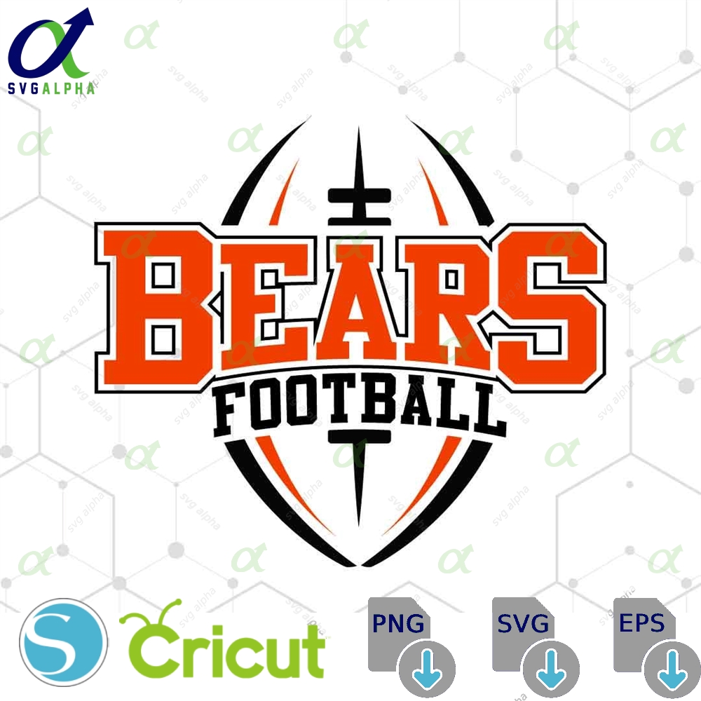 Bears Mascot Svg Png Bears Football Svg Varsity Bears Shirt School Spirit Mascot Svg Football Cheer Sublimation Football Mom